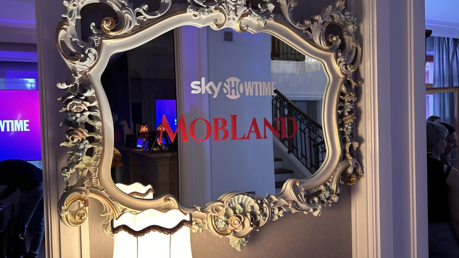 Decorative mirror marked for an event