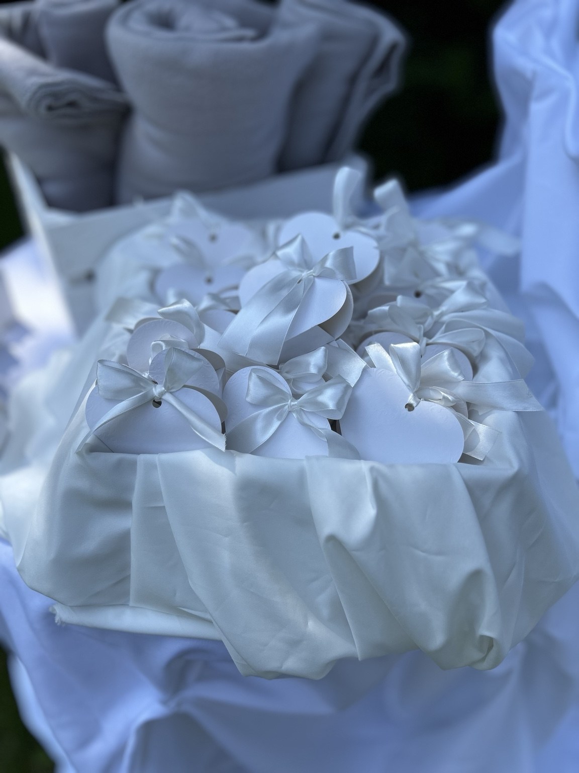 White wedding cake with floral decoration